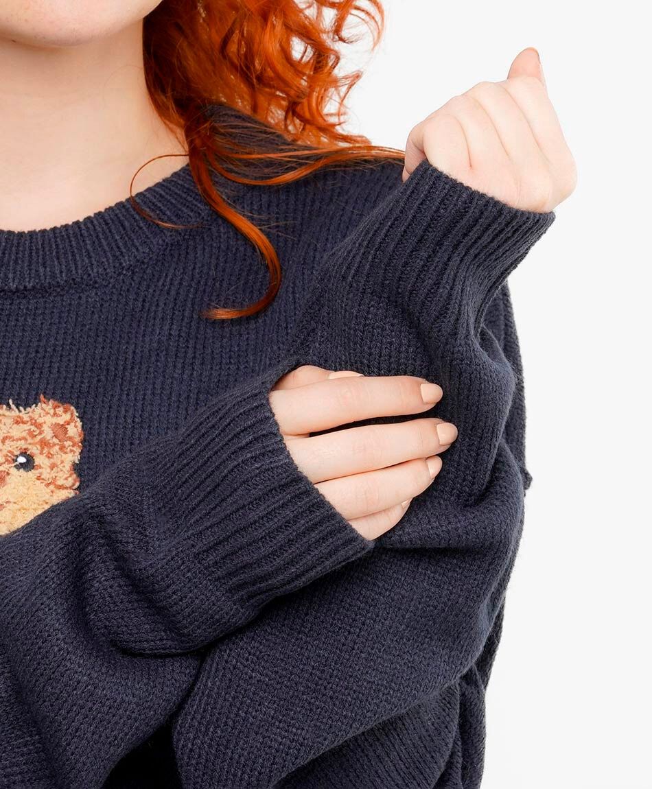 Sweater mujer teddy blue