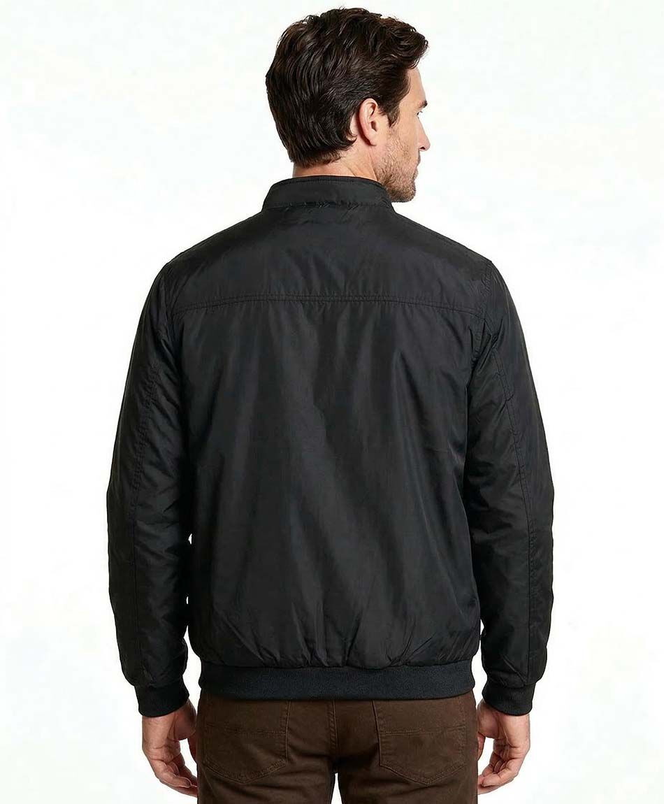 Parka hombre negra lisa