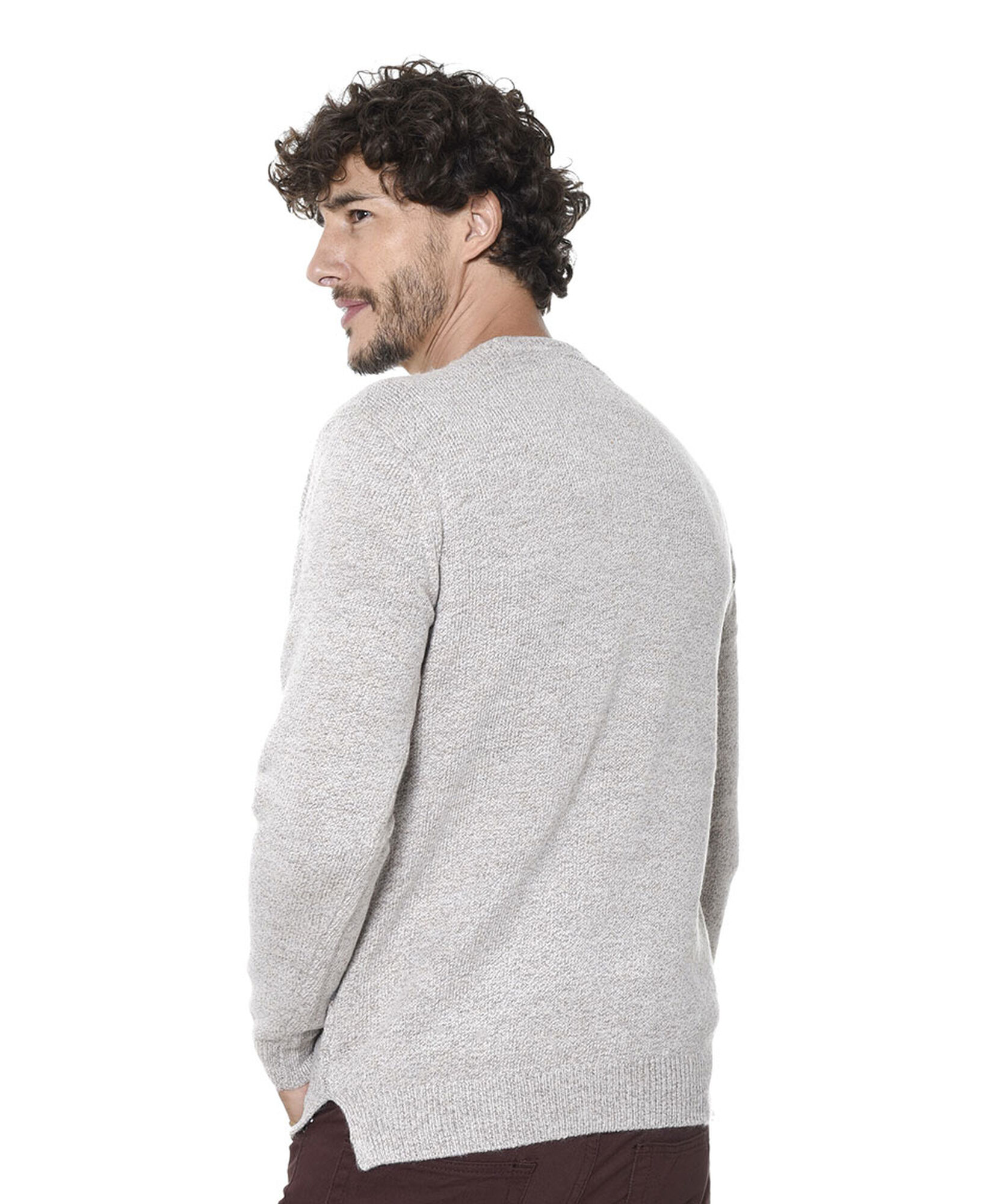 Sweater cuello redondo melange Sweater cuello redondo melange