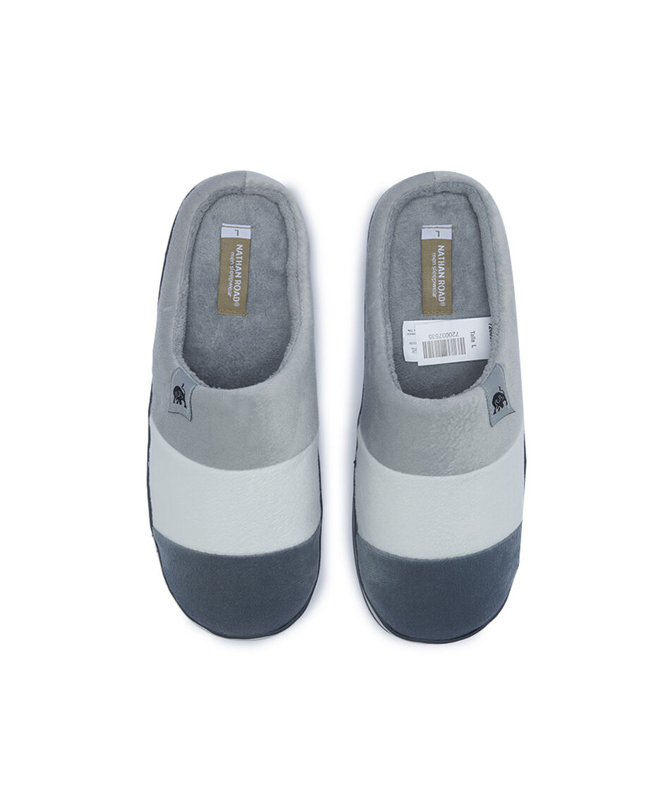 Pantufla hombre tonos gris