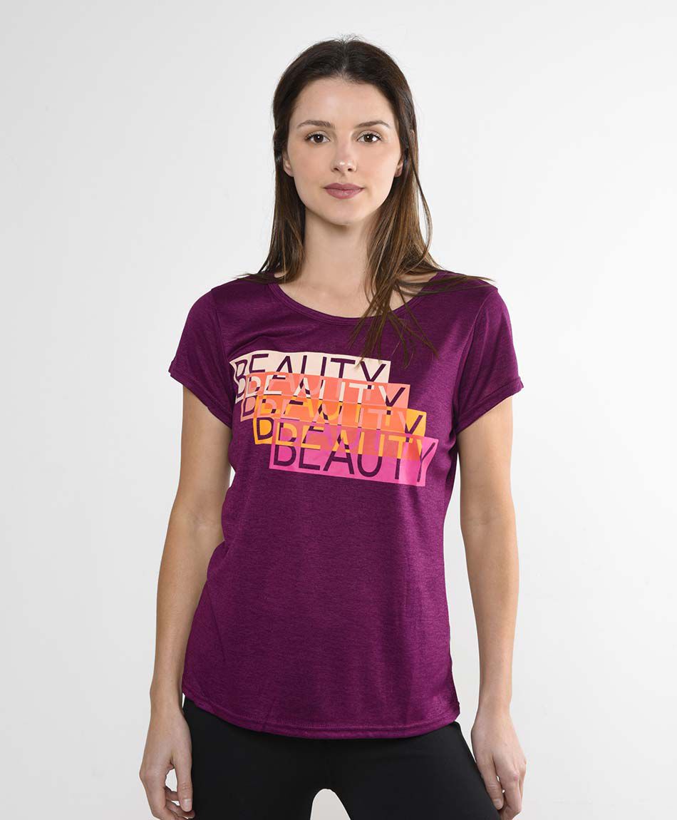 Polera deportiva manga corta cuello redondo