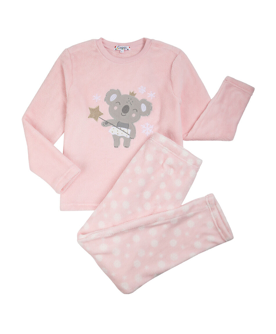 Pijama ni&ntilde;a estampado koala pink