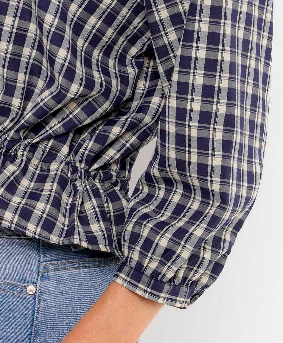 Blusa mujer cuadrill&eacute; lazo
