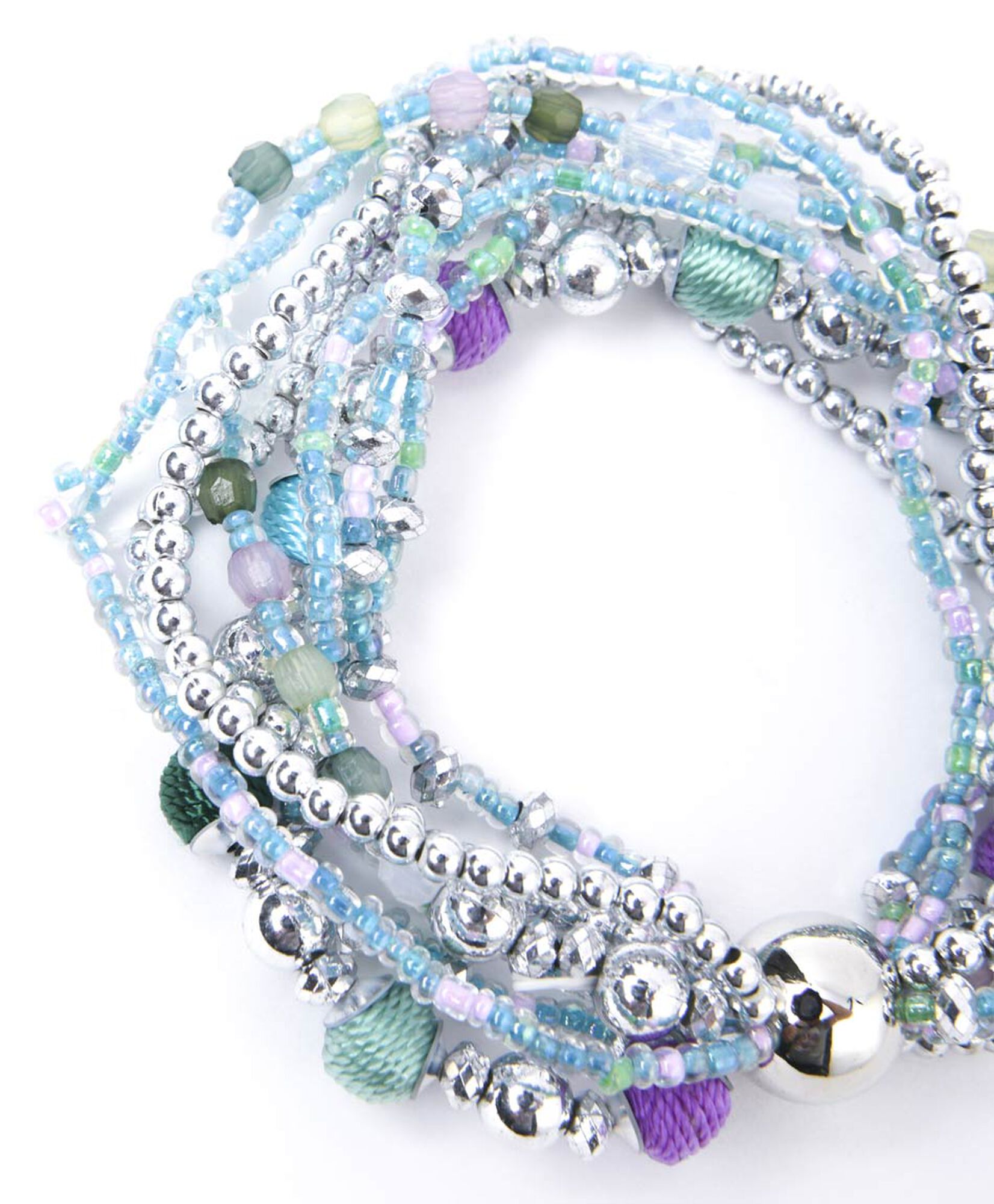 Pulsera mujer silver mostacillas Pulsera mujer silver mostacillas
