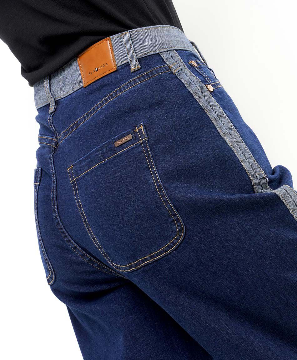 Jeans mujer pretina contrastada