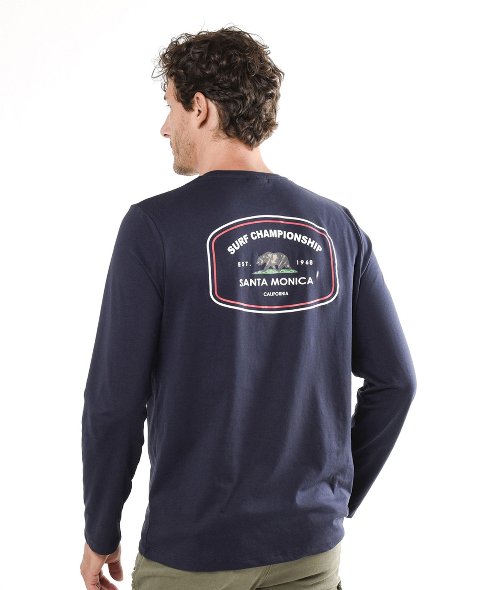 Polera hombre doble estampado santa monica Polera hombre doble estampado santa monica