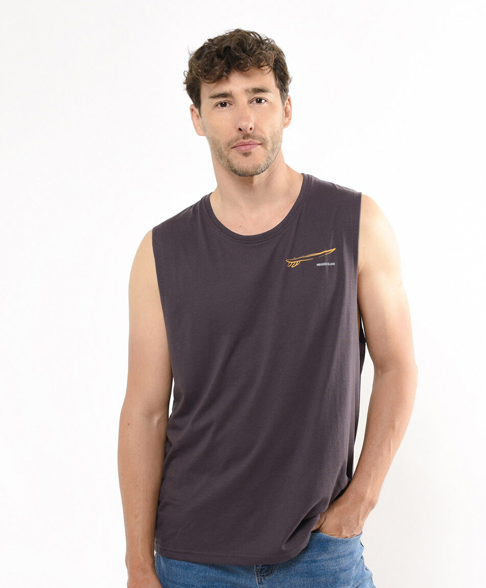 Polera hombre surf paradise grey