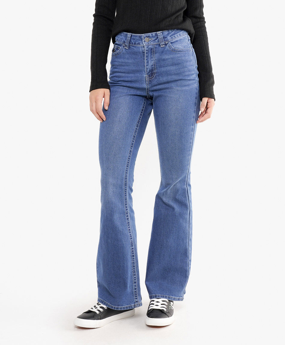Jeans mujer bolsillos bordados