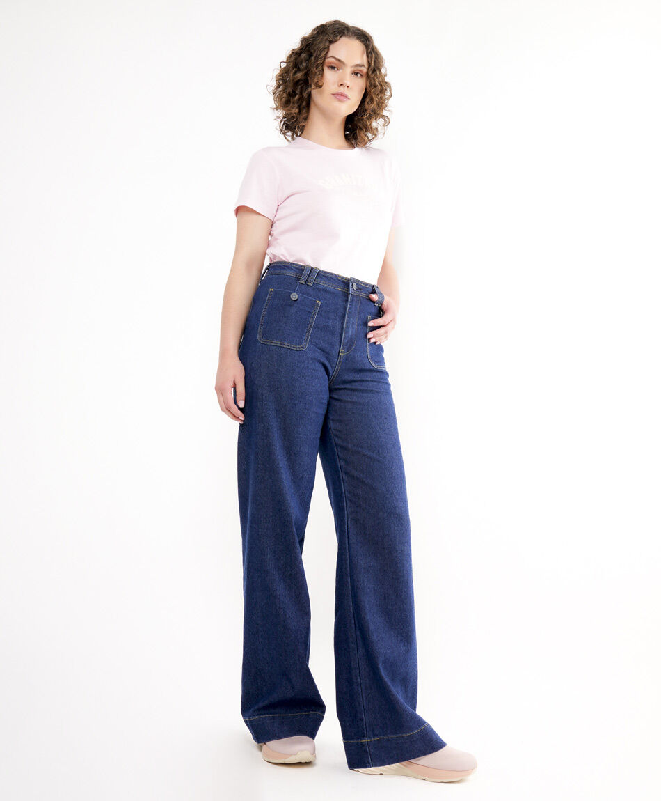 Jeans mujer bolsillos wide