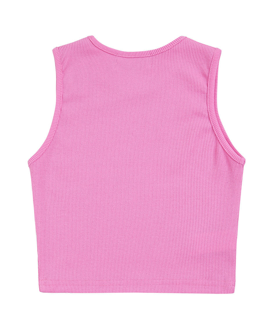 Polera ni&ntilde;a cut out rosada