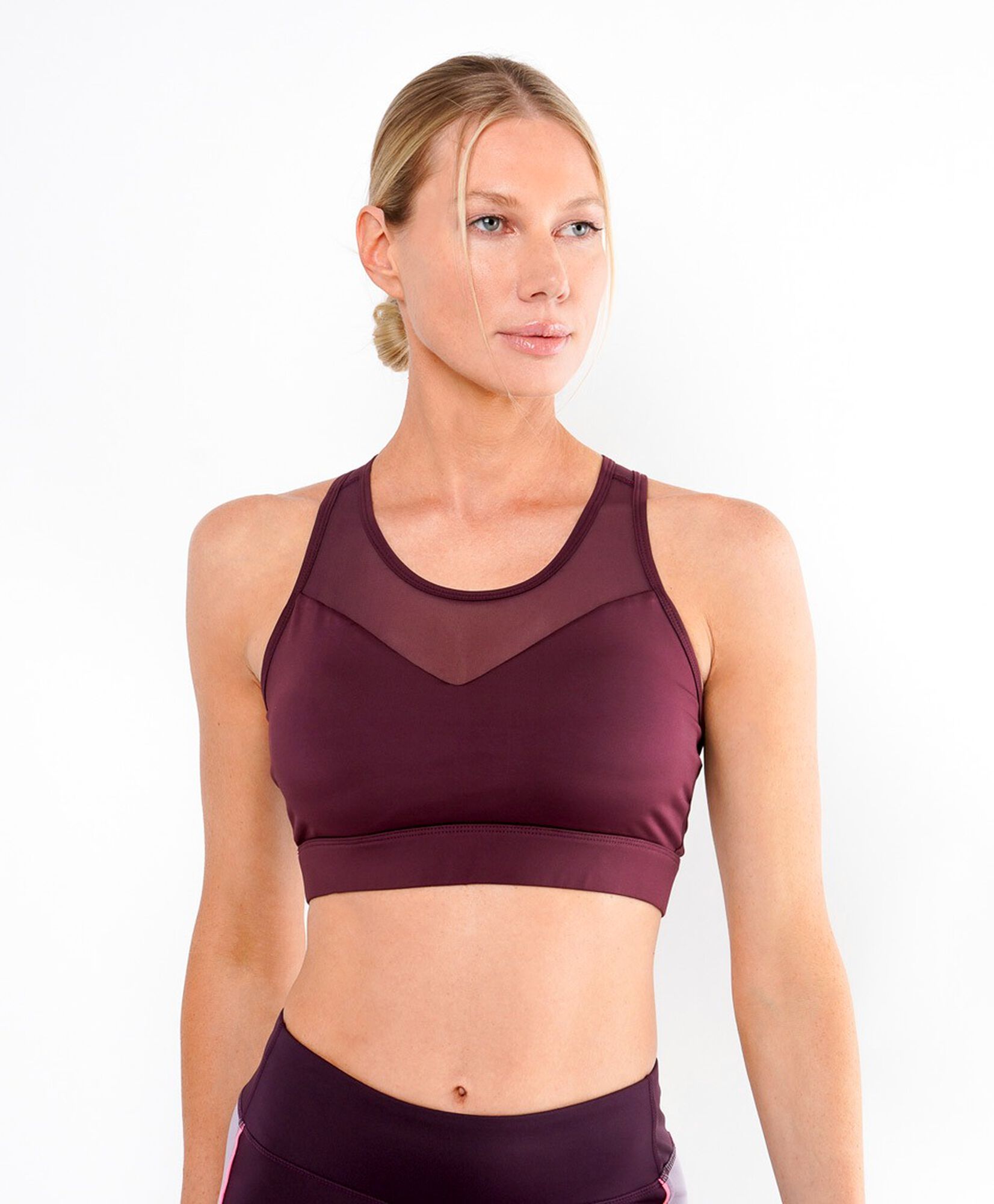 Peto deportivo mujer burdeo Peto deportivo mujer burdeo