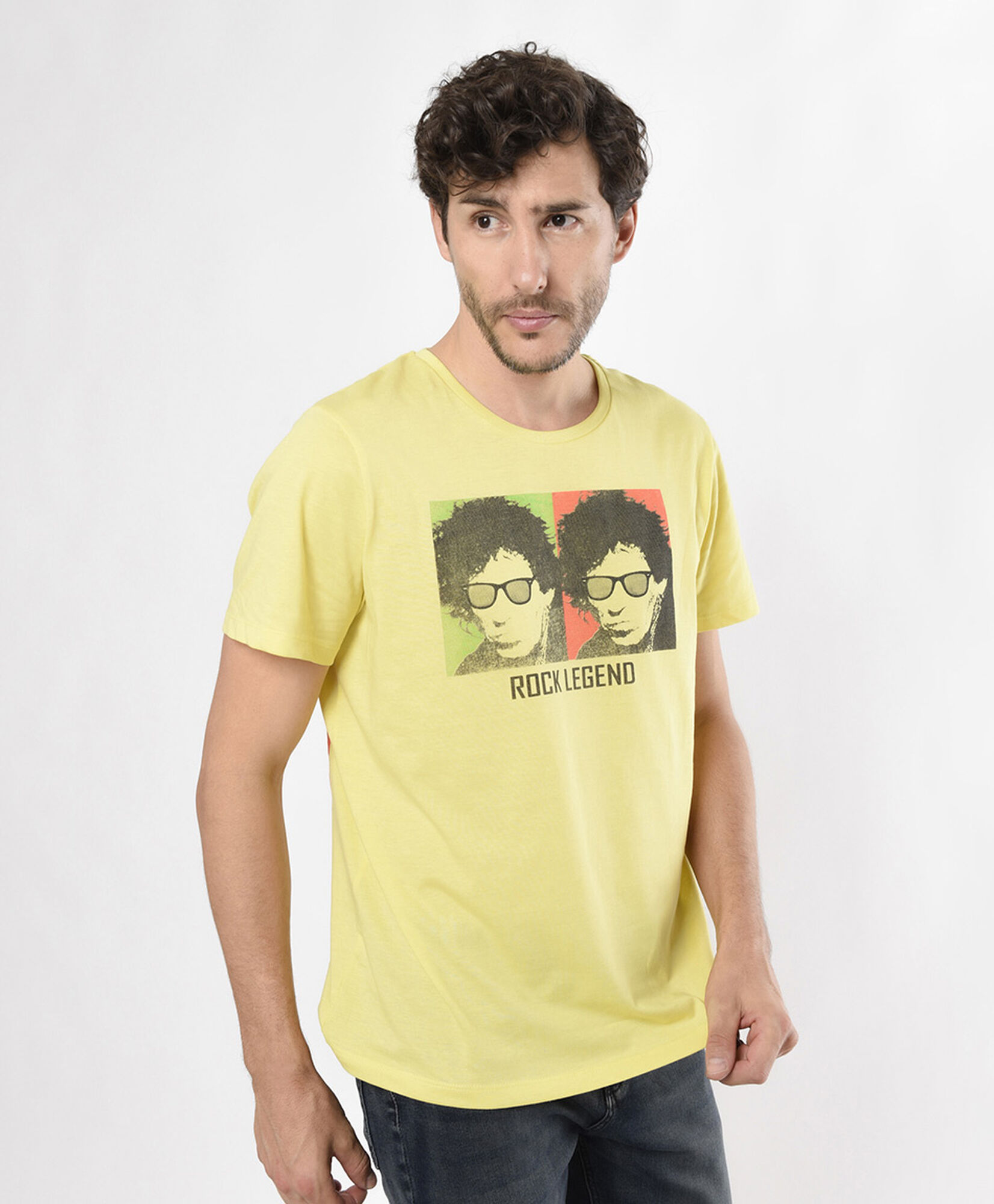 Polera hombre doble estampado rock Polera hombre doble estampado rock