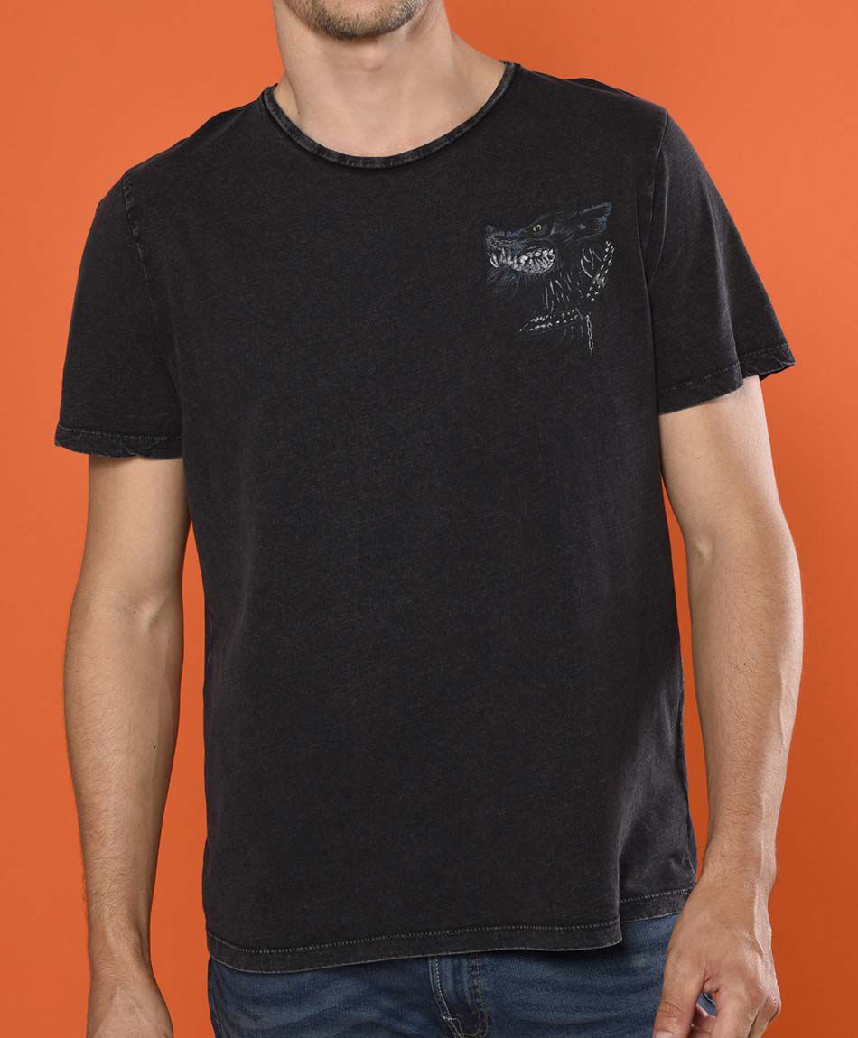 Polera manga corta cuello redondo