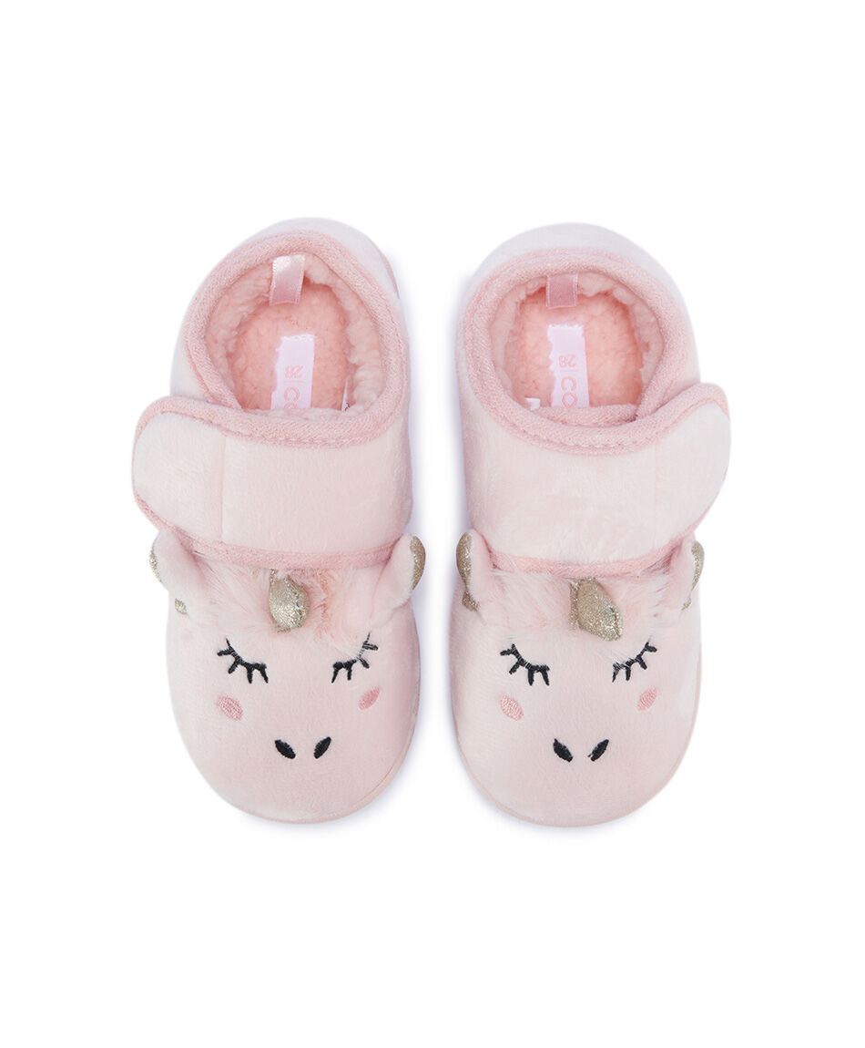 PANTUFLA VELCRO UNICORNIO