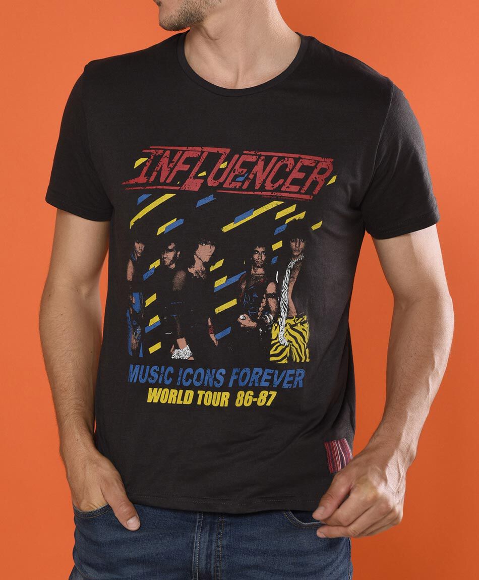 Polera manga corta cuello redondo