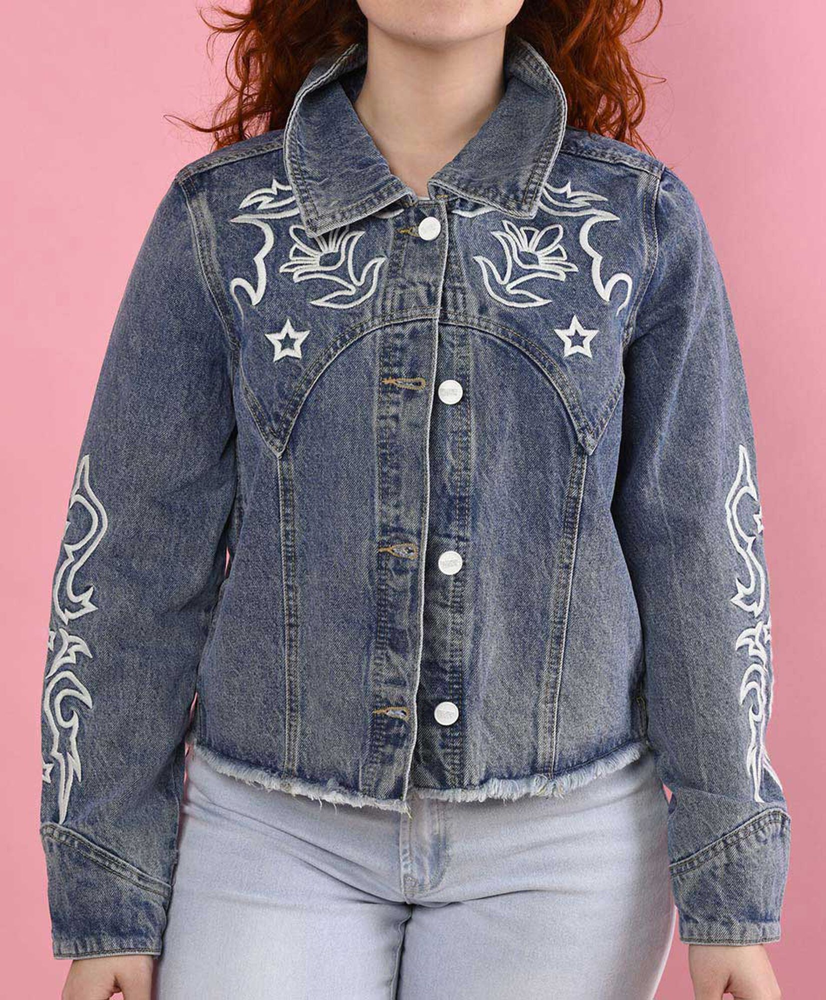 Chaqueta denim bordada Chaqueta denim bordada