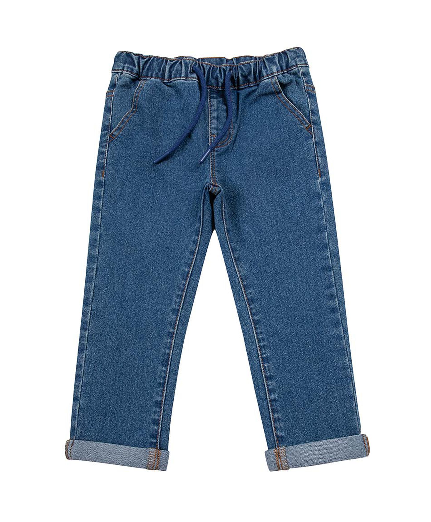 Jeans niño azul pretina cordón Jeans niño azul pretina cordón