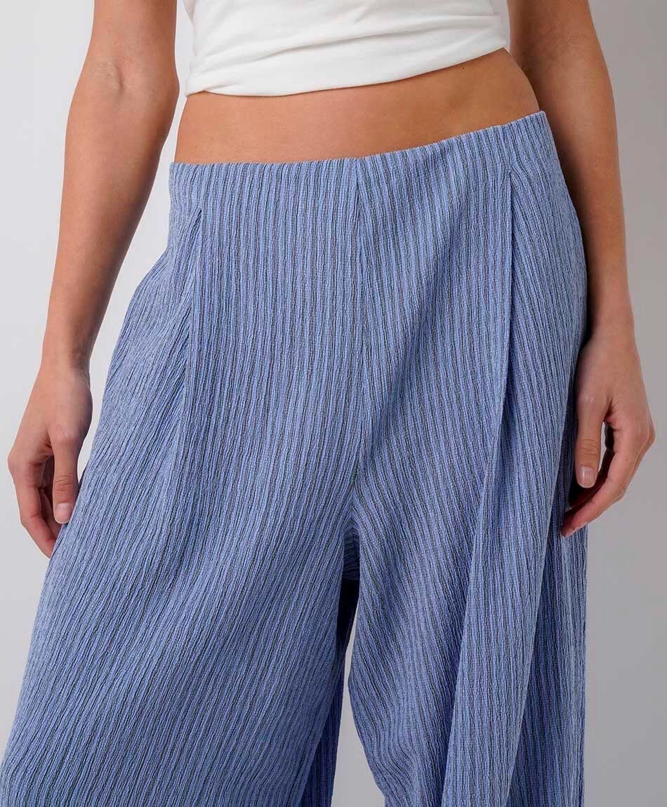 Pantal&oacute;n mujer listas azul