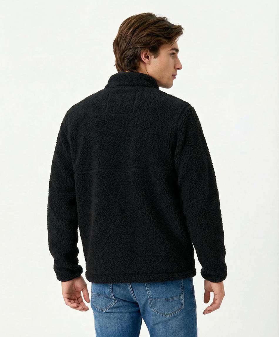 Chaqueta deportiva hombre sherpa negro