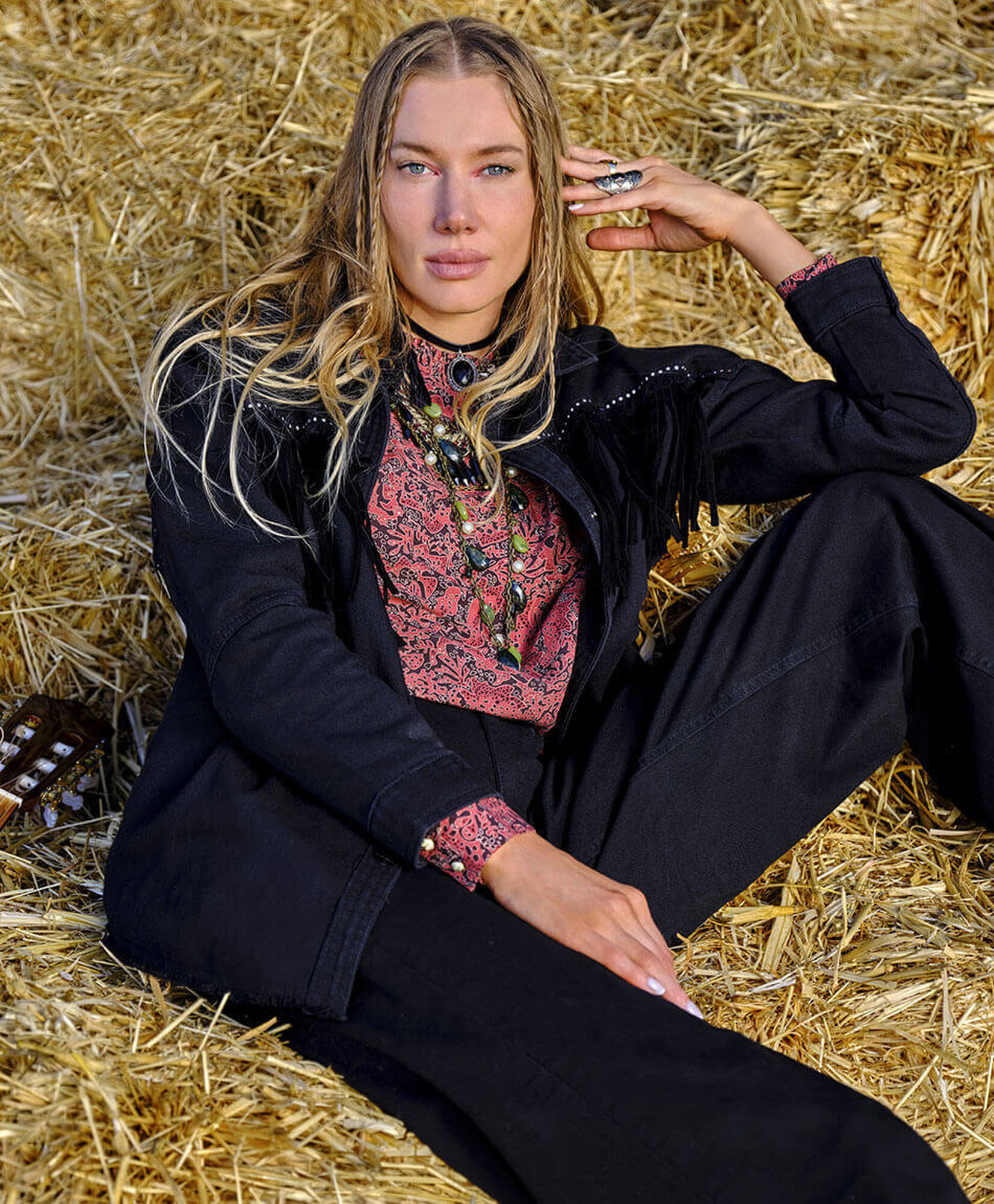 Chaqueta mujer denim flecos Chaqueta mujer denim flecos