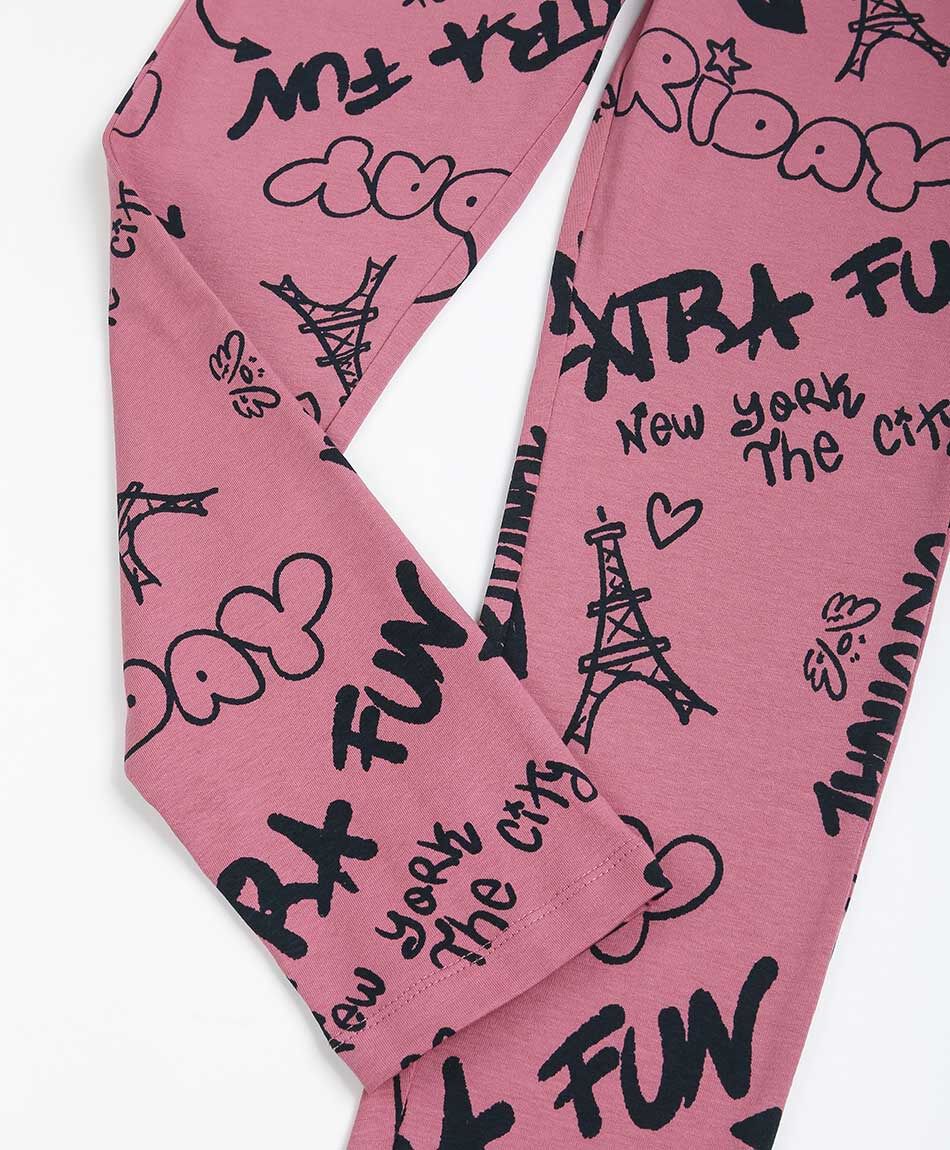 Leggins ni&ntilde;a estamapdo graffiti