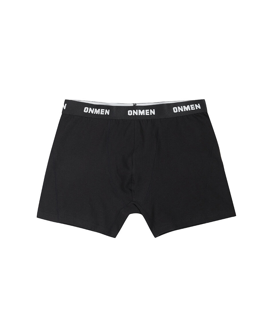 Pack  3 boxer hombre liso negro