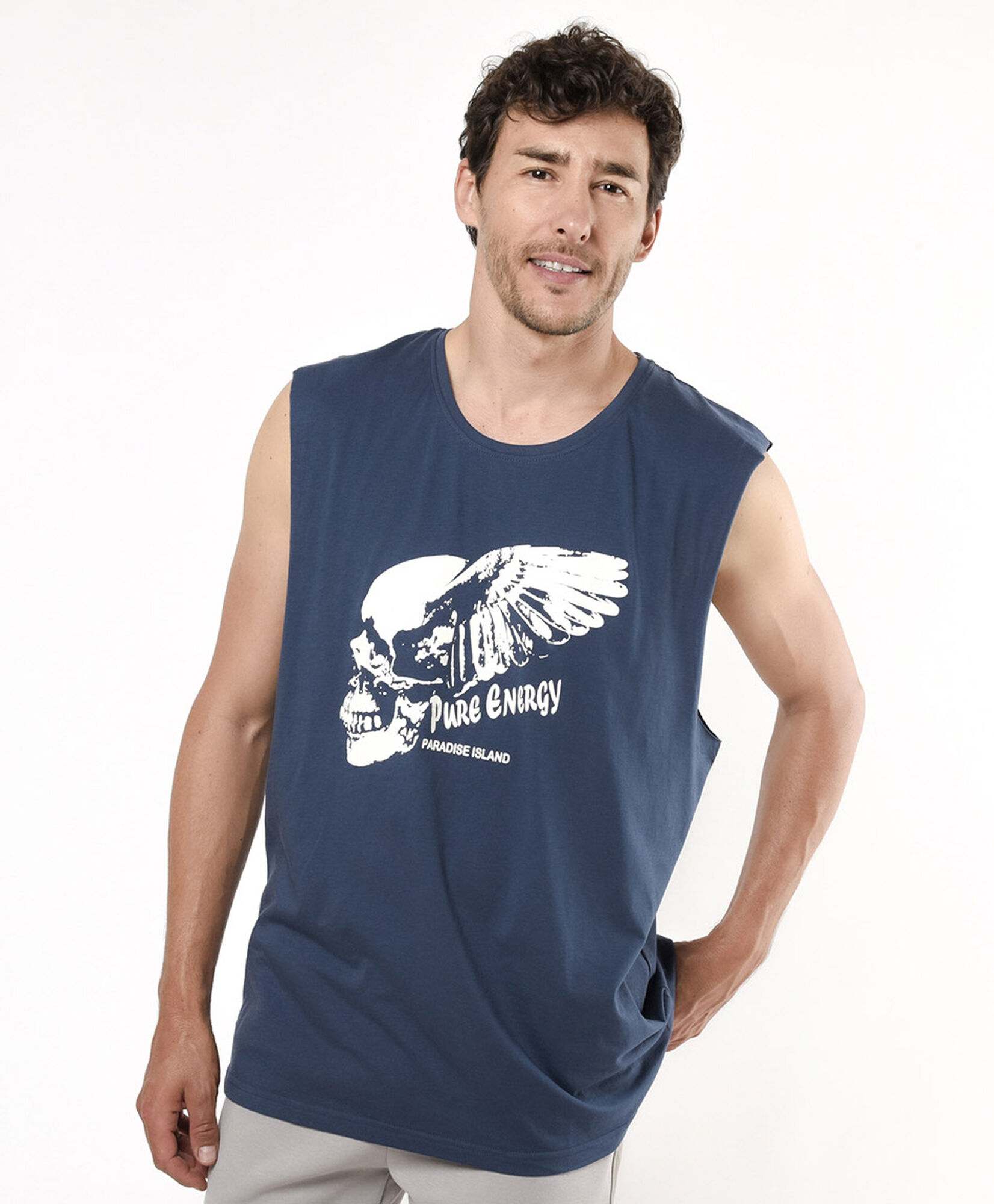 Polera hombre energía sin mangas Polera hombre energía sin mangas