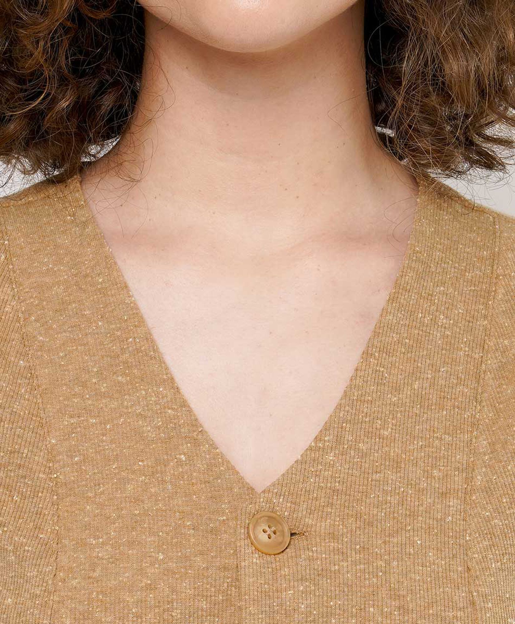 Vest mujer camel botones Vest mujer camel botones