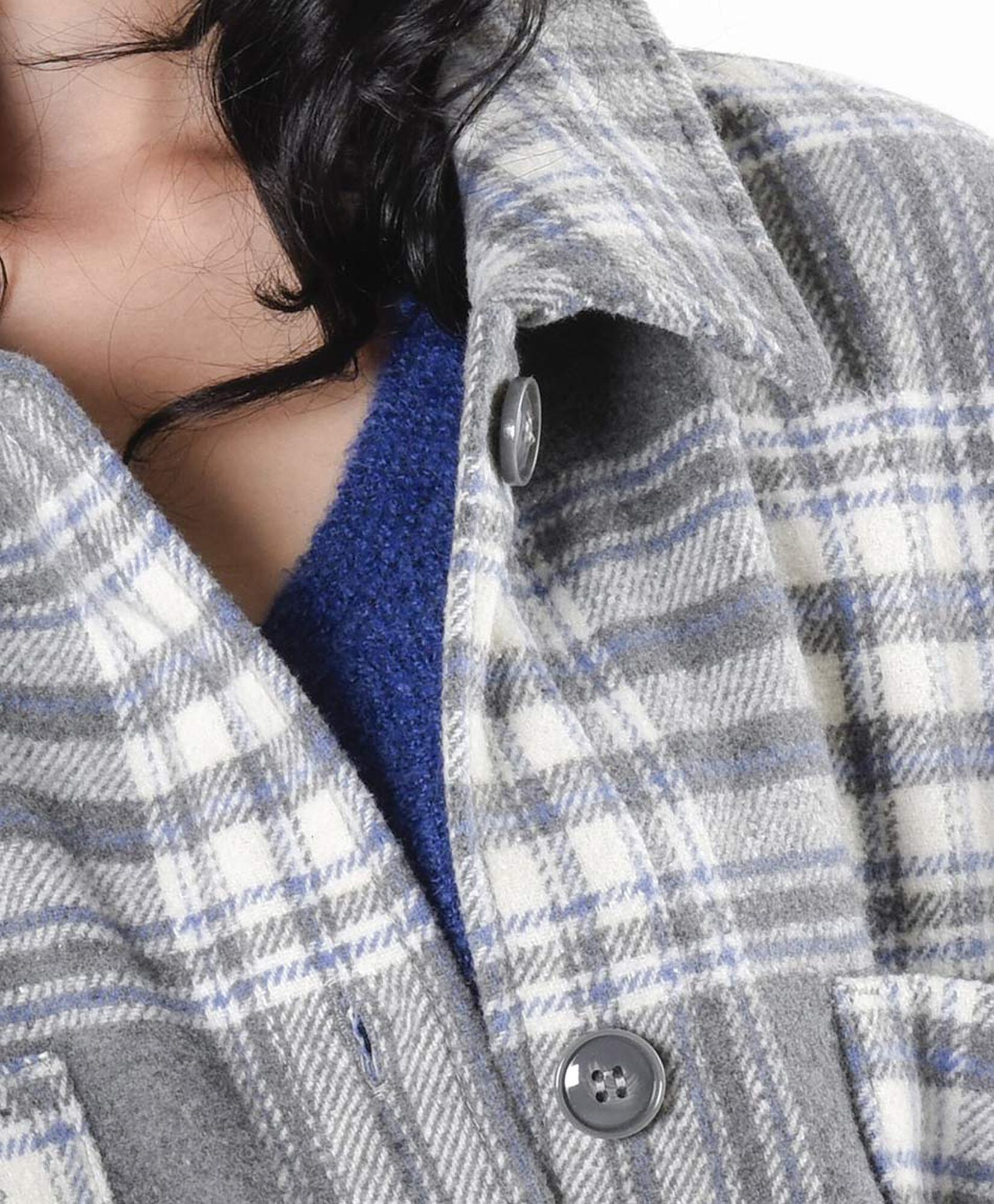 Chaqueta mujer leñadora larga bolsillos Chaqueta mujer leñadora larga bolsillos