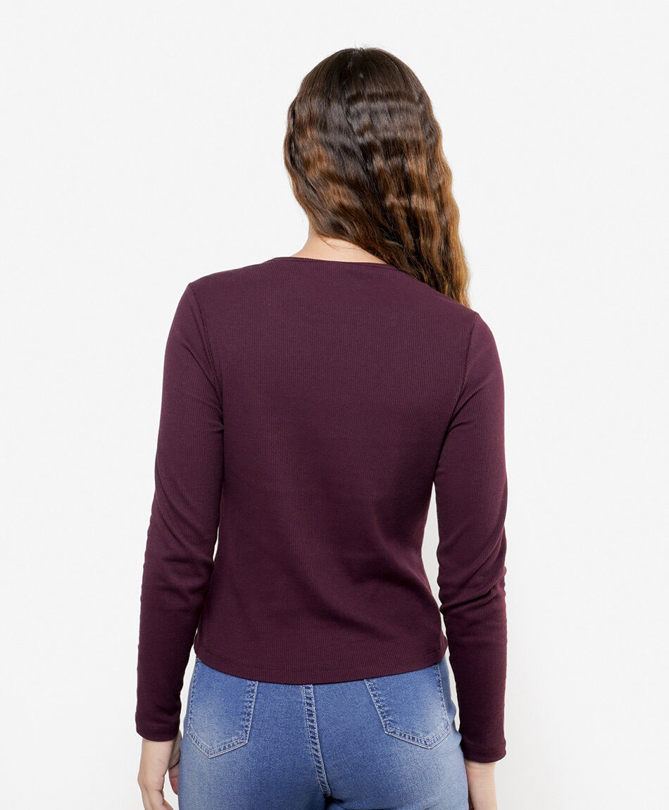 Polera mujer canal&eacute; ajustada