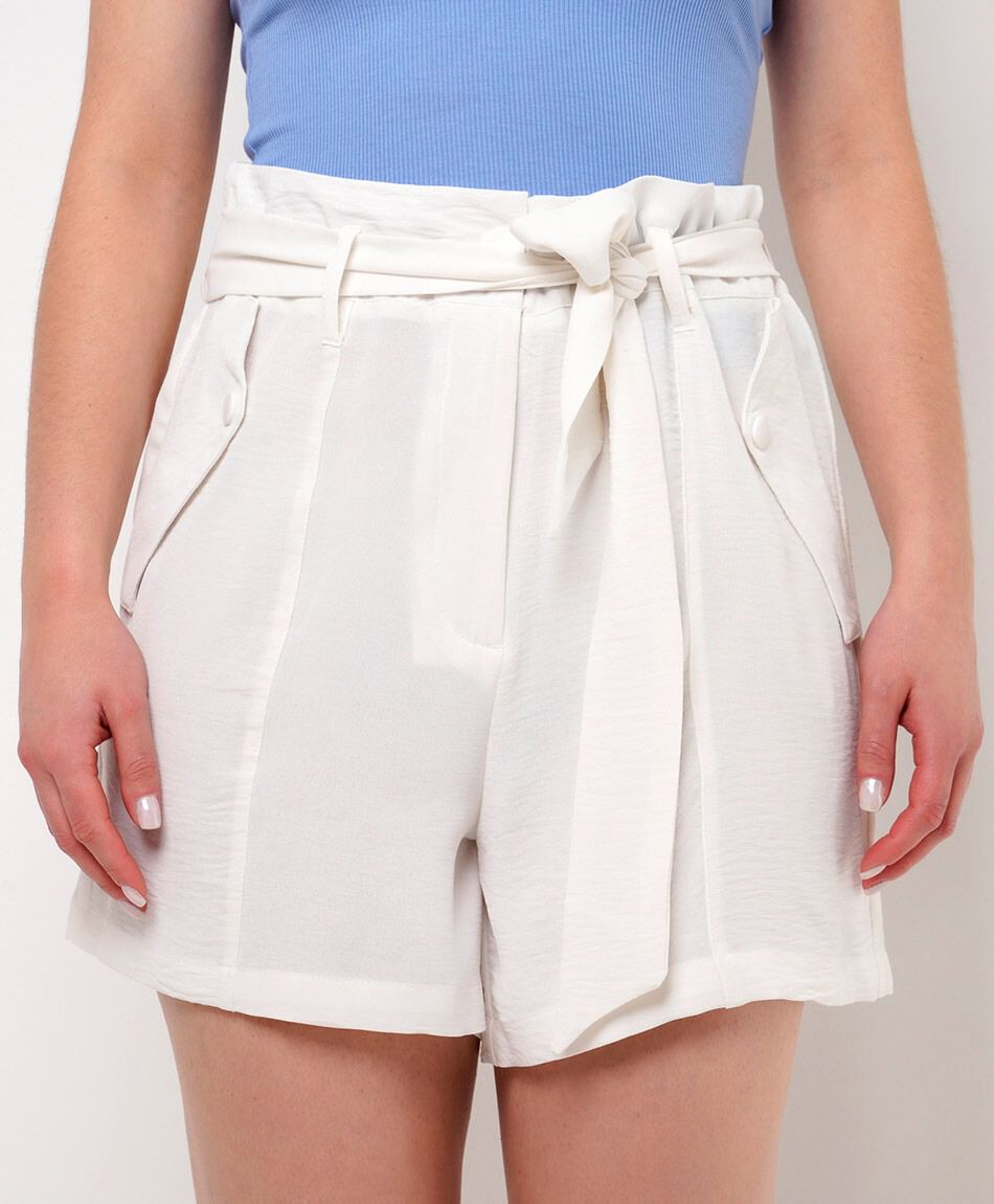 Short mujer bolsillo botones