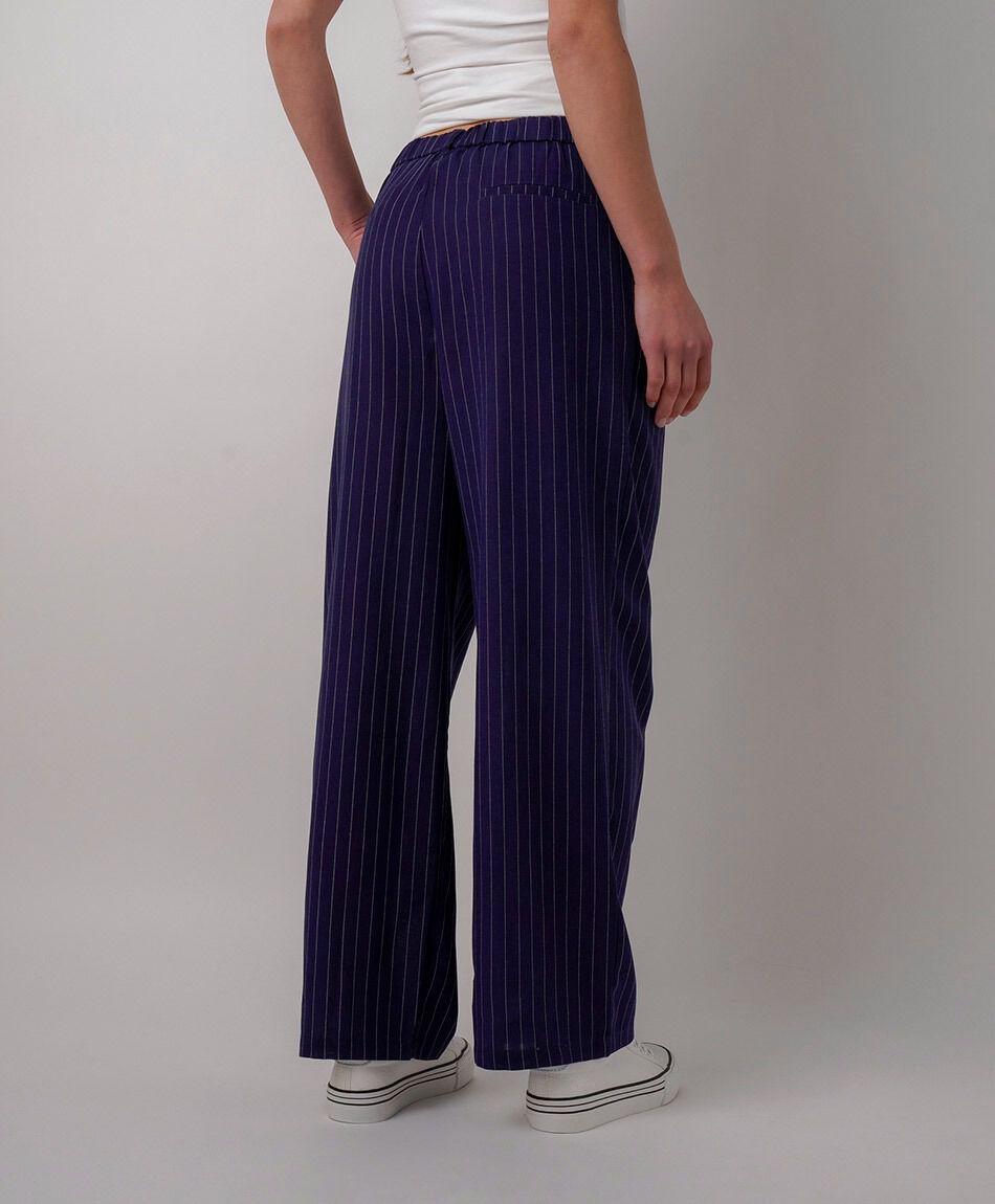 Pantal&oacute;n mujer rayas lino