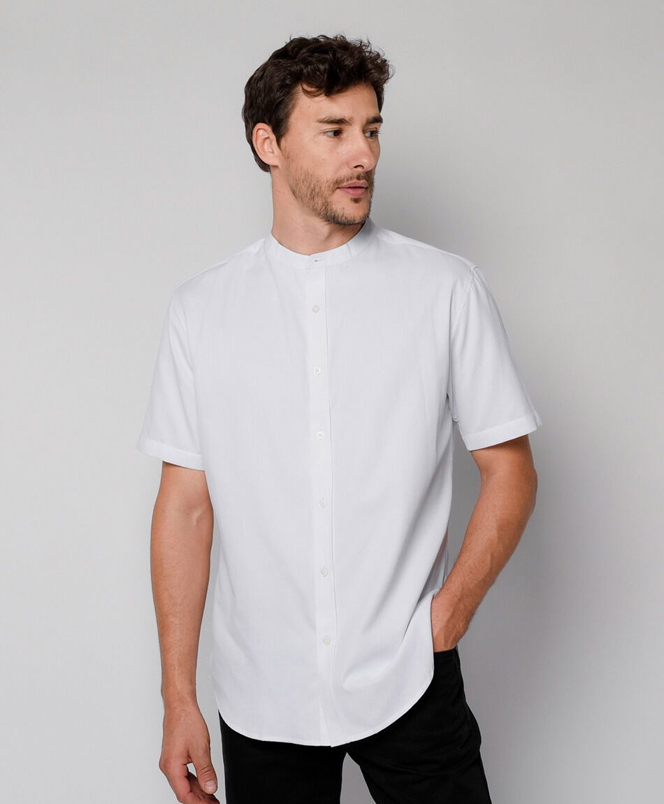 Camisa hombre cuello mao