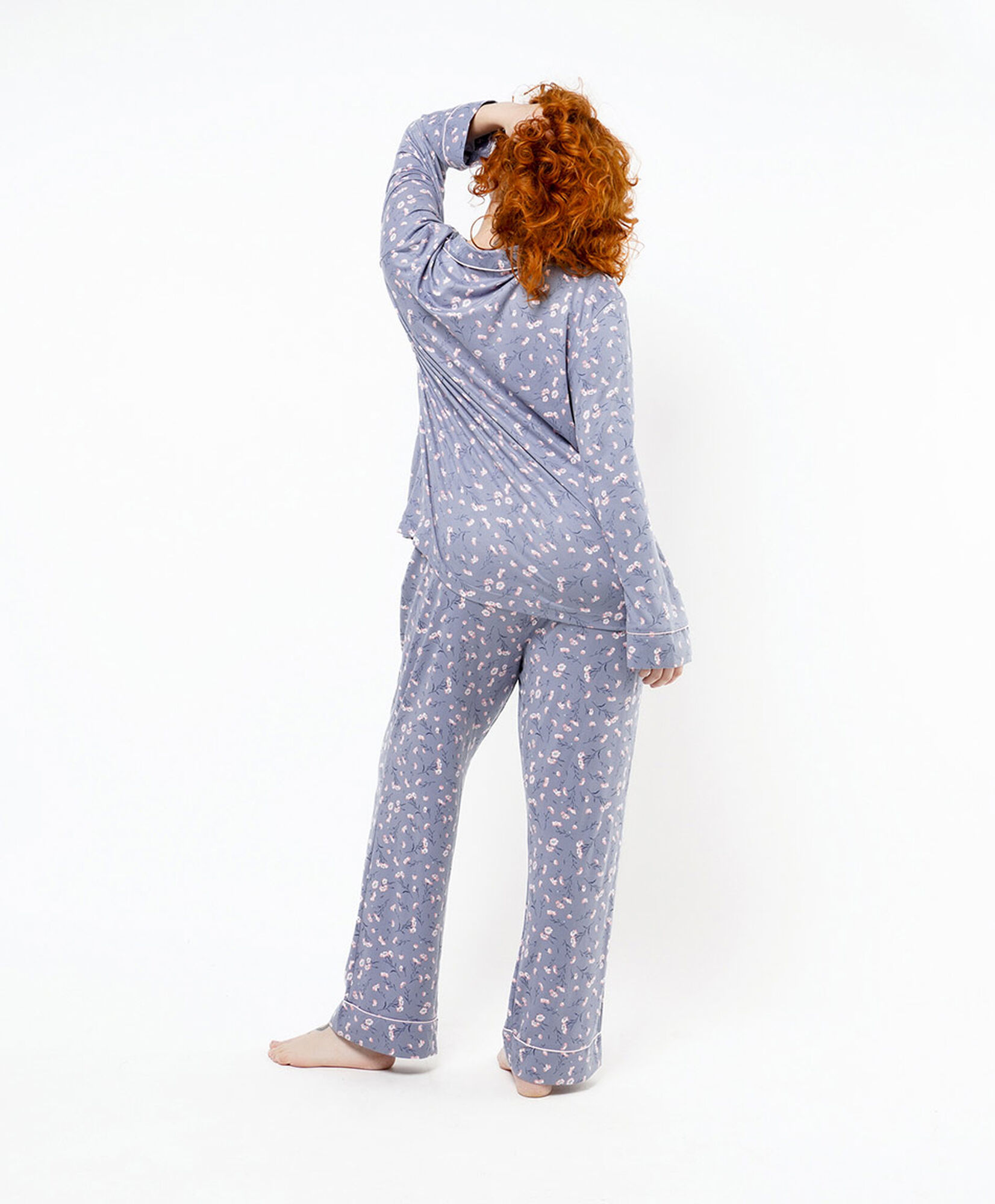 Pijama mujer camisero florcitas Pijama mujer camisero florcitas