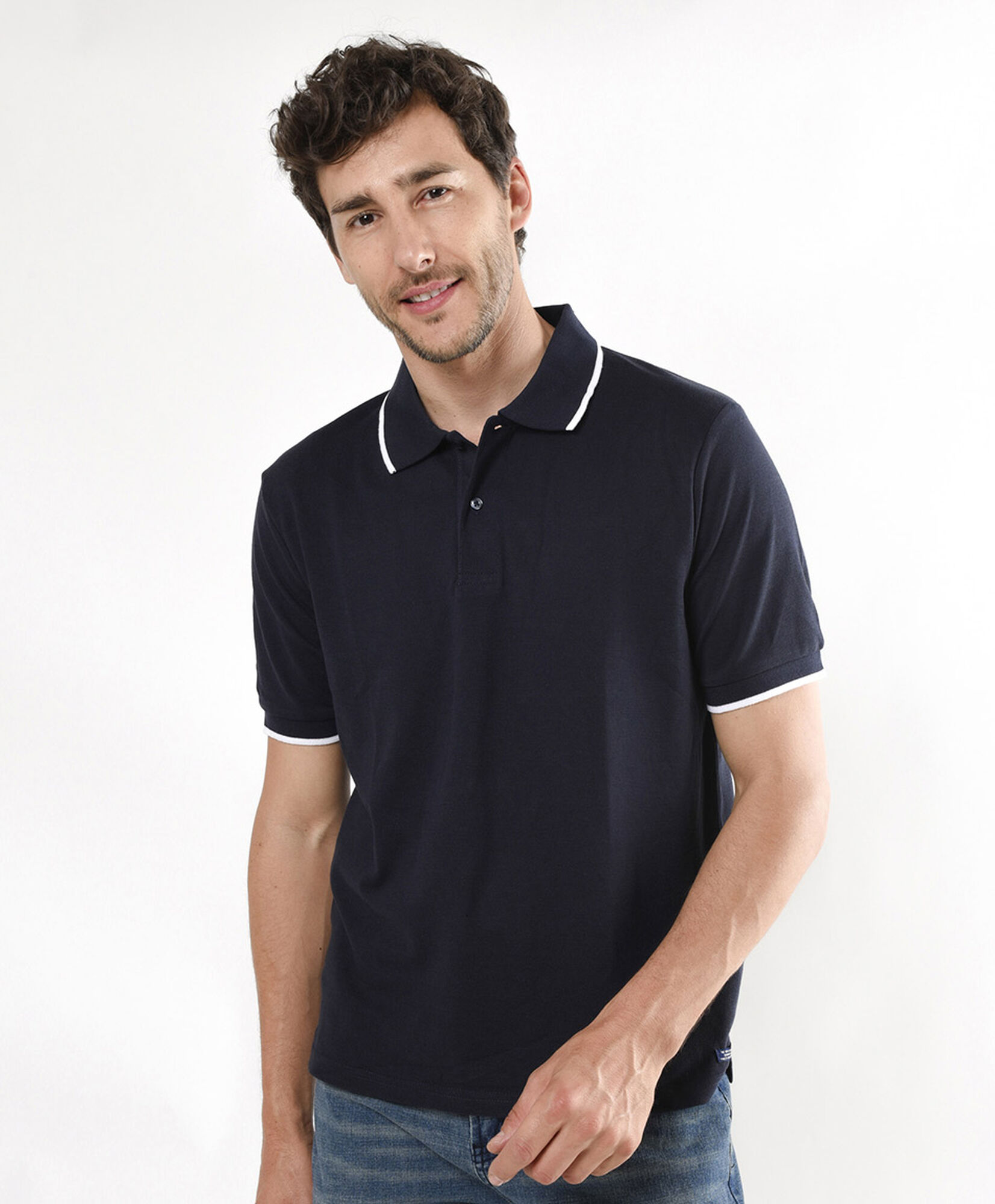 Polera hombre clásica cuello piqué Polera hombre clásica cuello piqué