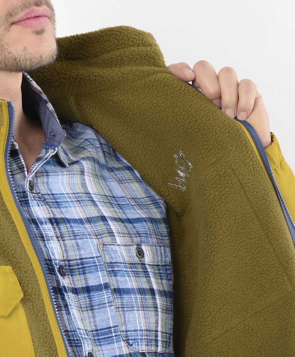 Chaqueta hombre polar bicolor