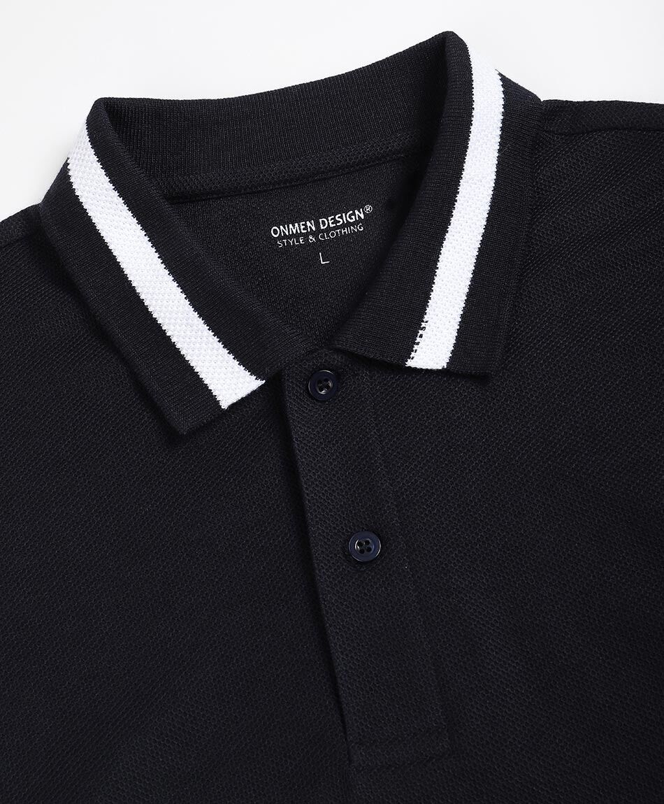 Polera hombre cuello polo linea white