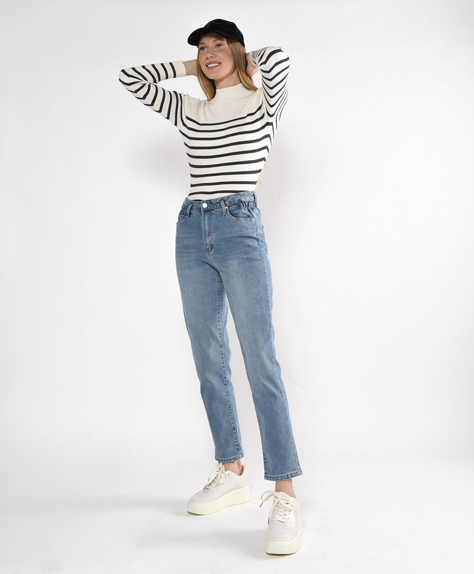 Jeans mujer cintura elasticada Jeans mujer cintura elasticada