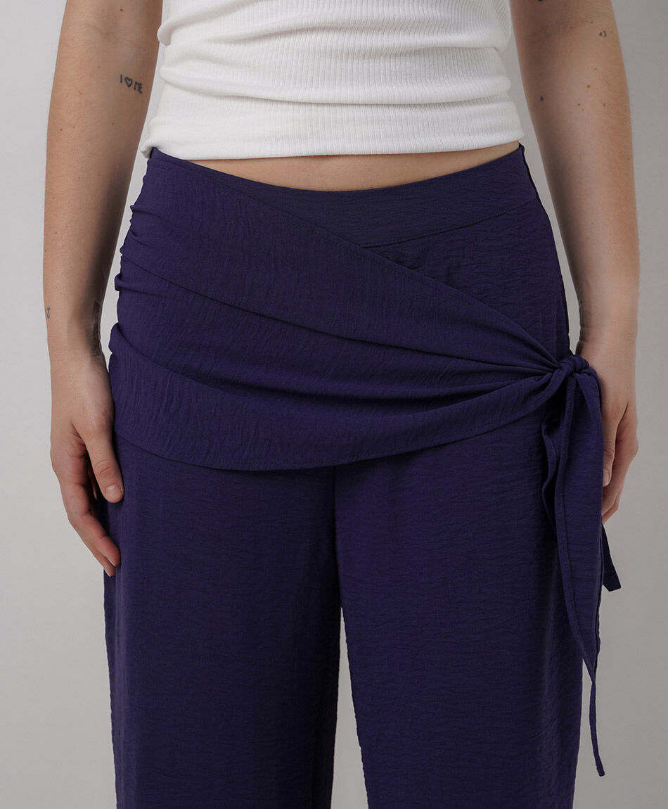 Pantal&oacute;n mujer pareo lazo
