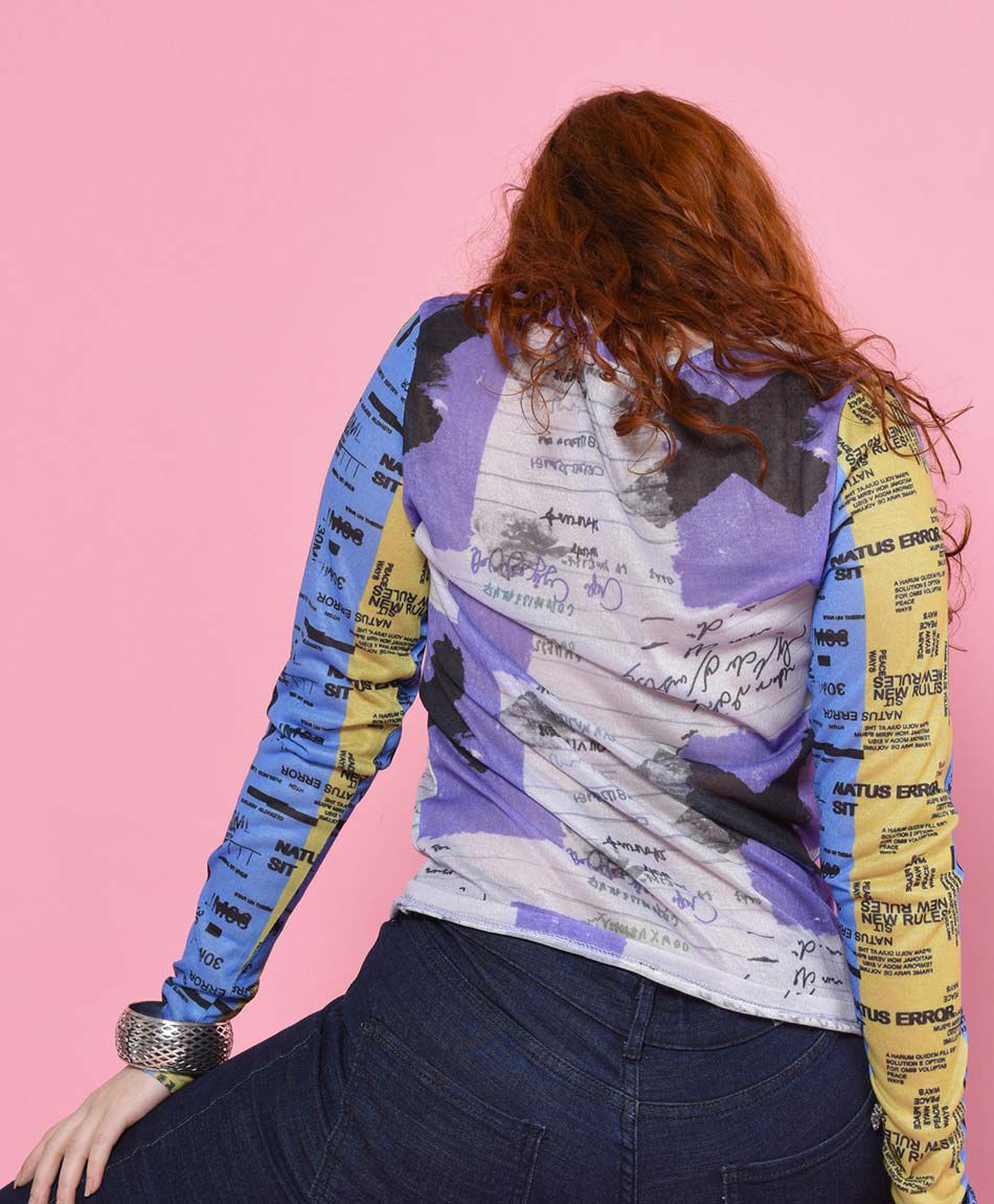 Polera manga larga cuello redondo