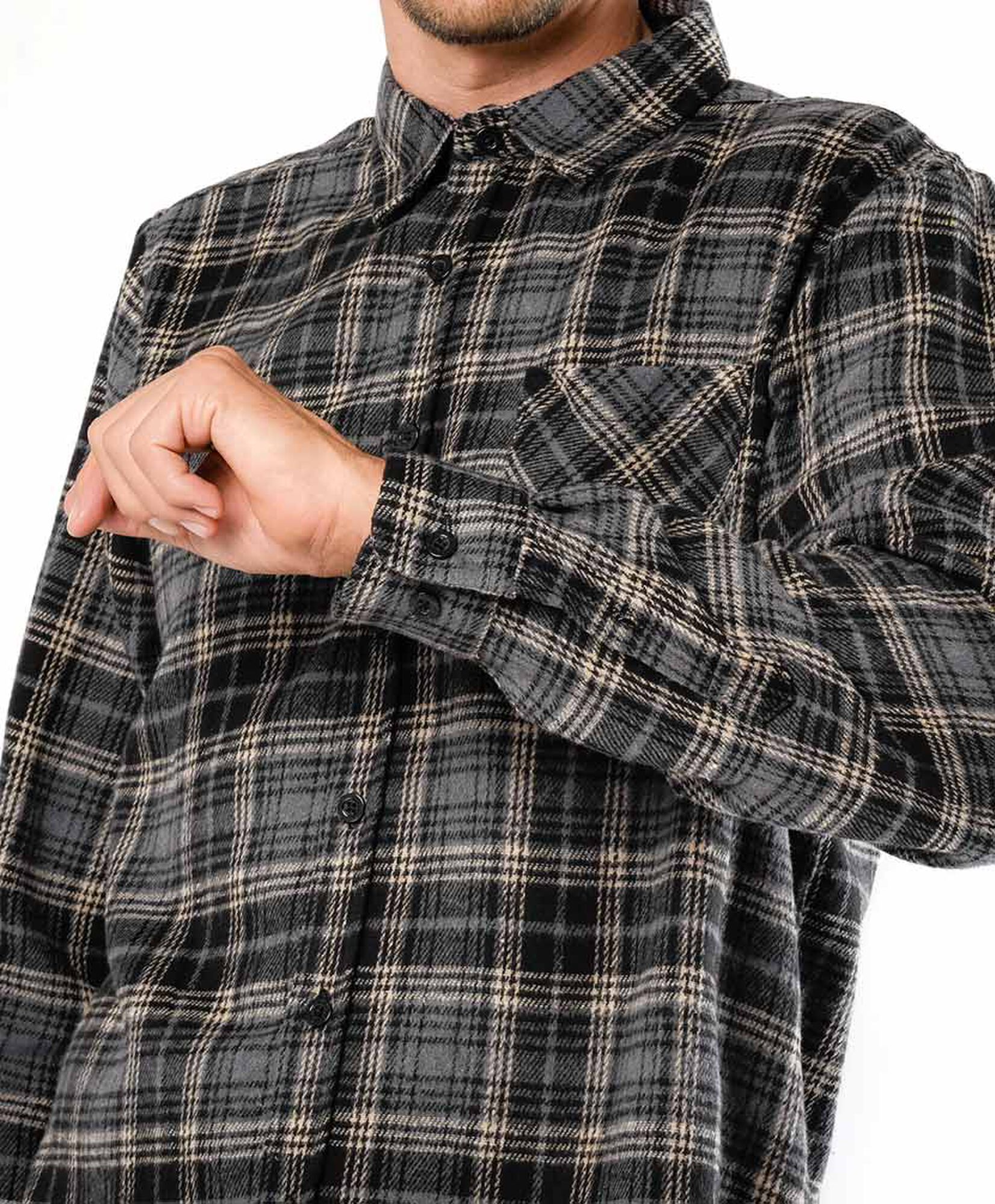 Camisa hombre franela cuadrille bicolor Camisa hombre franela cuadrille bicolor