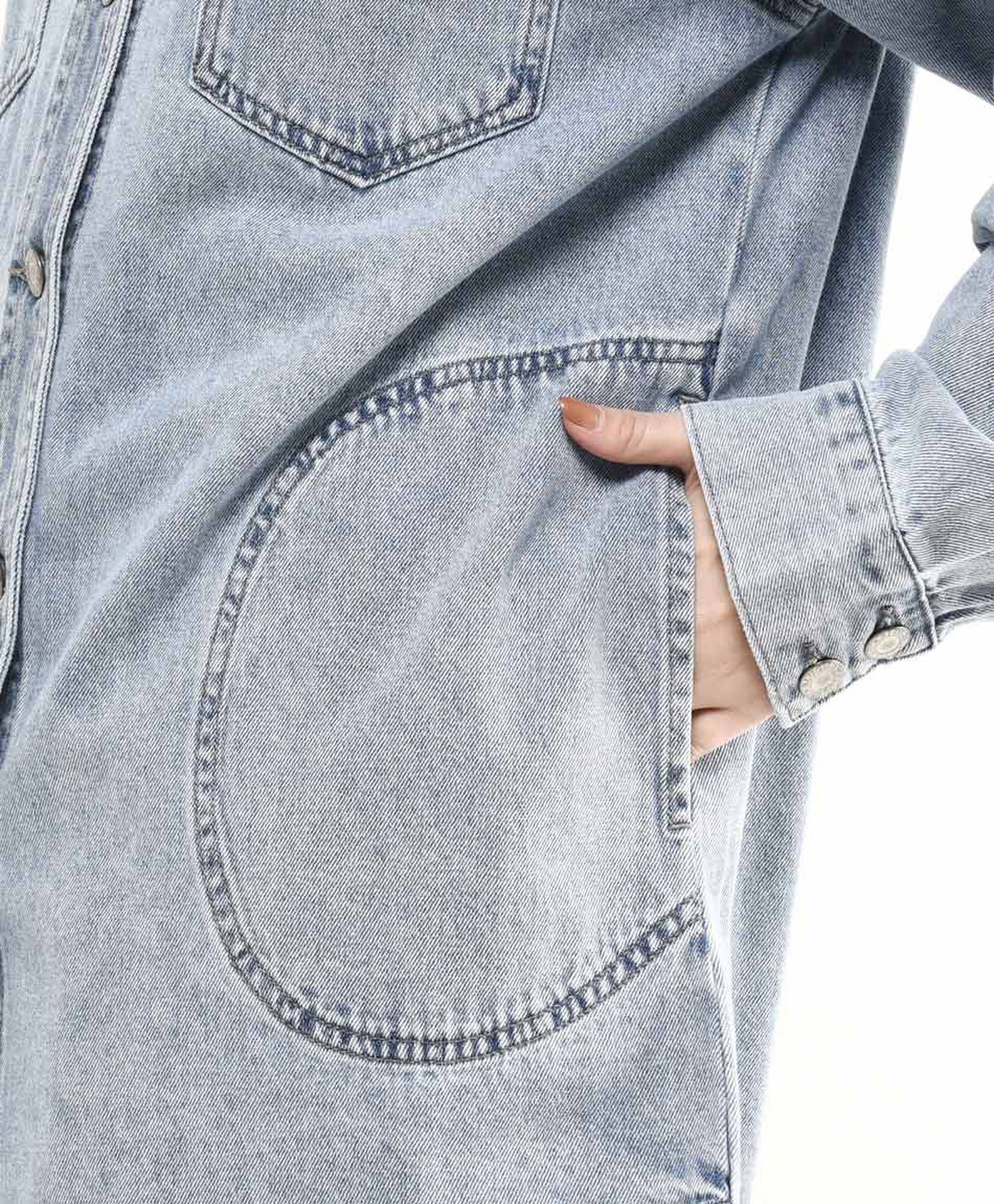 Chaqueta mujer denim larga Chaqueta mujer denim larga