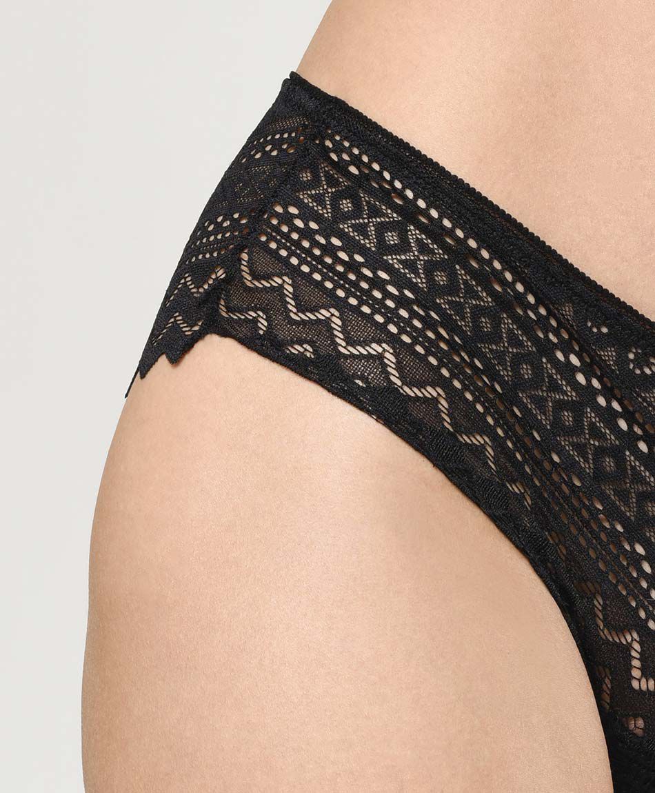 Pantaleta mujer calada zig zag 1 pieza