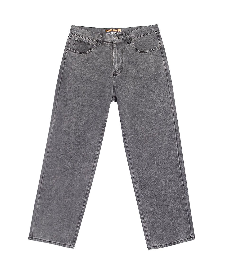 Jeans hombre gris baggy