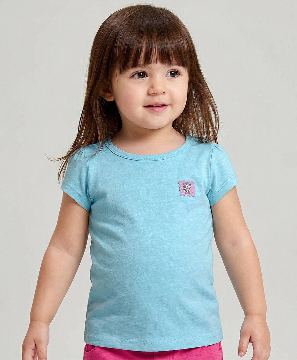 Polera beb&eacute; b&aacute;sica celeste