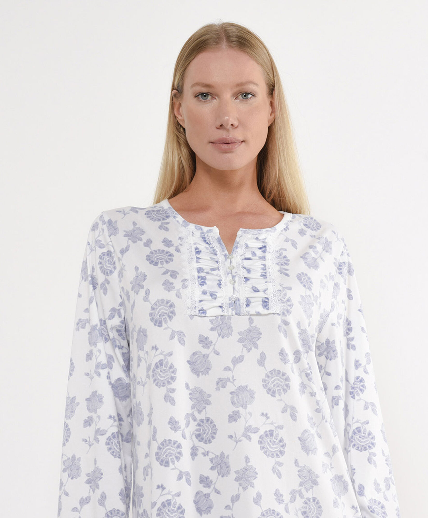 Camisa de dormir mujer florada botones Camisa de dormir mujer florada botones
