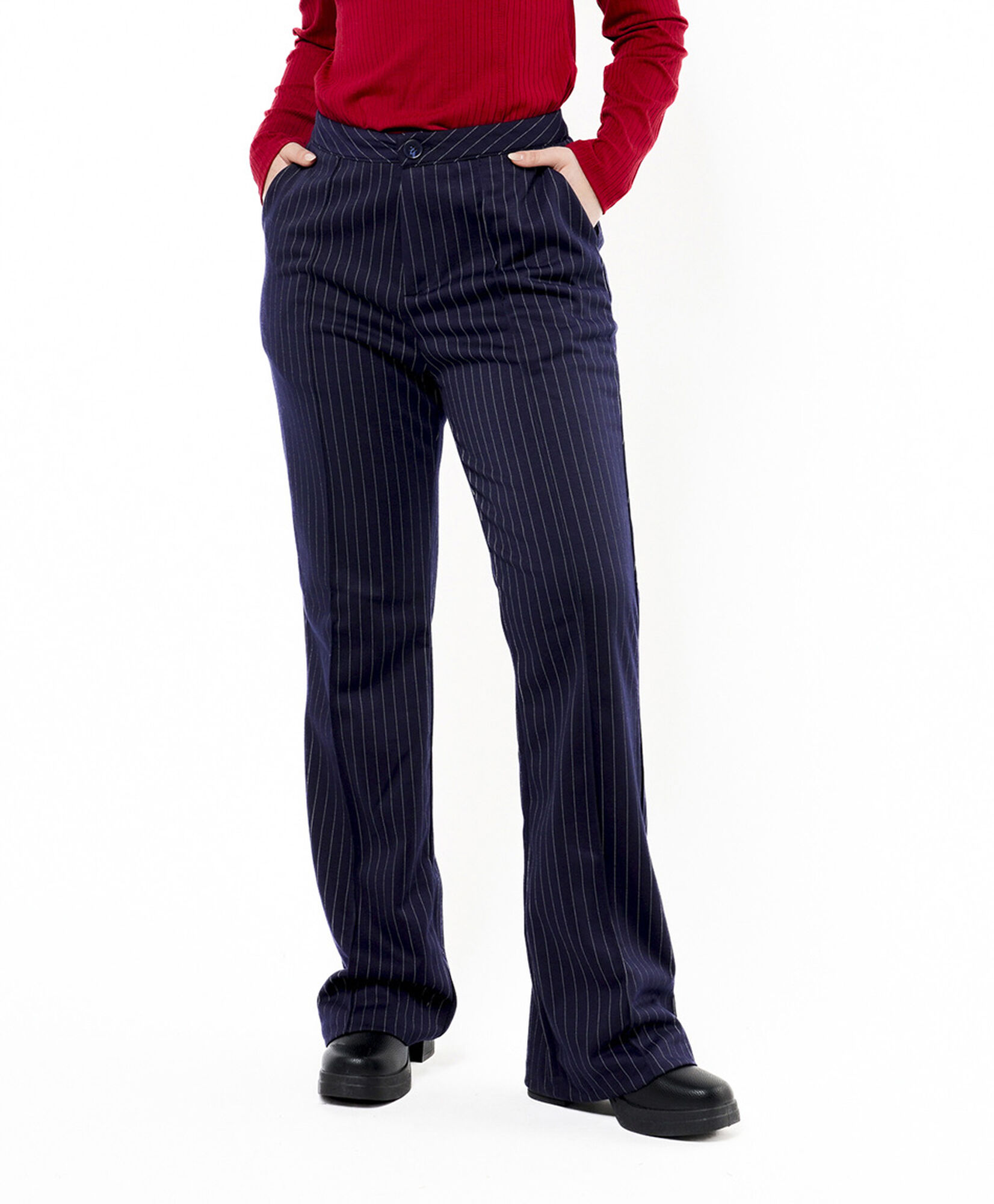 Pantalón mujer líneas azul Pantalón mujer líneas azul