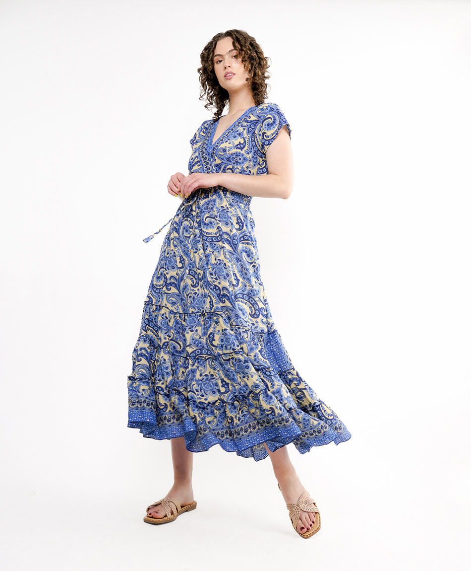Vestido mujer maxi blue