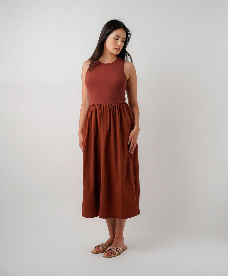 Vestido mujer maxi liso