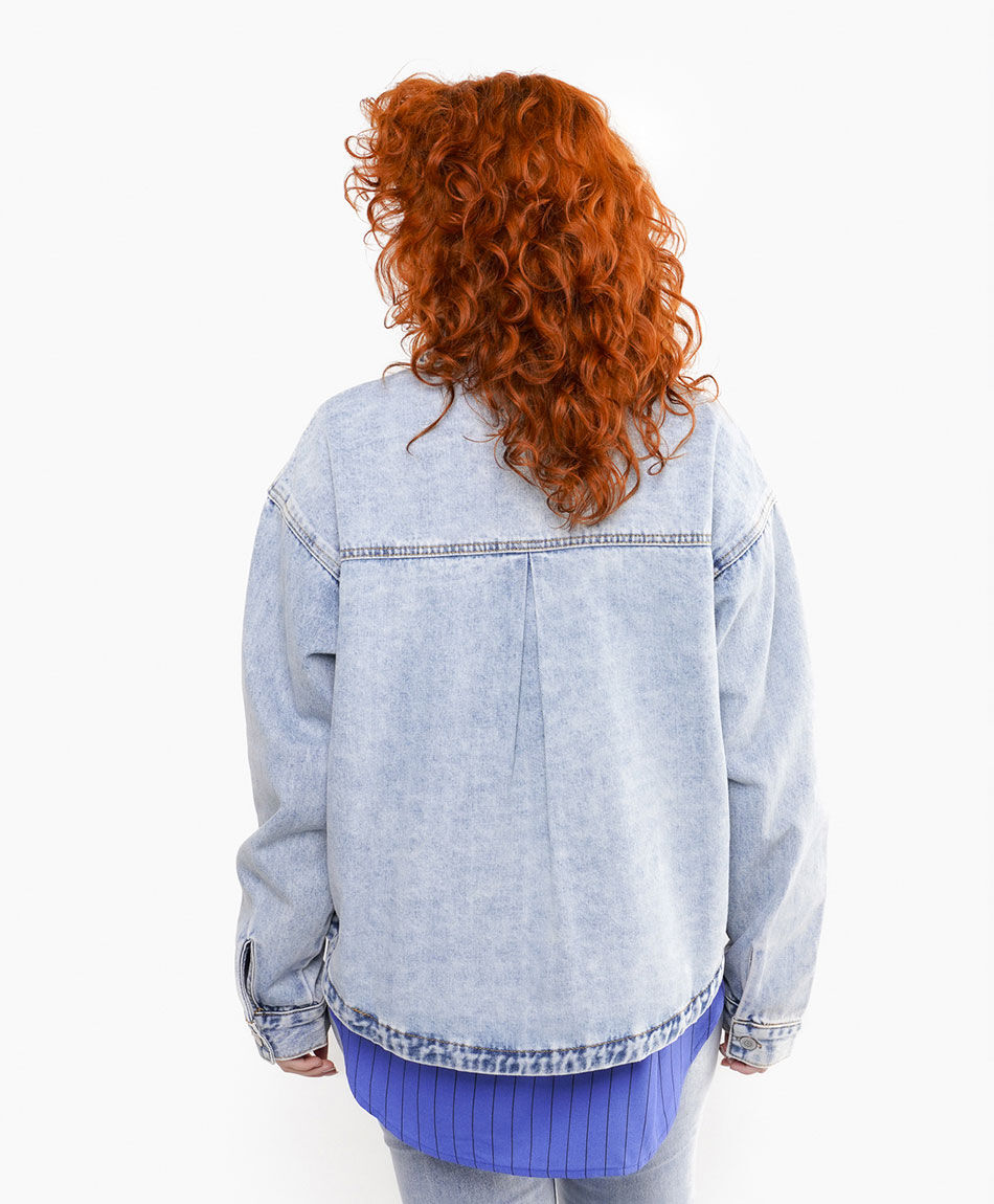 Chaqueta mujer denim over blue